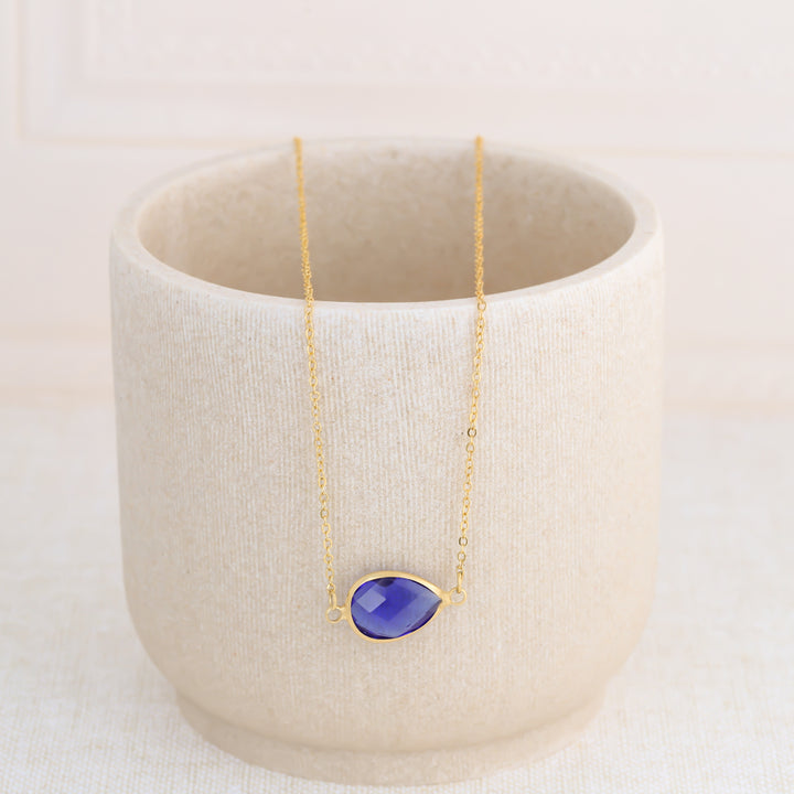 Chunky Birthstone Pendant Necklace