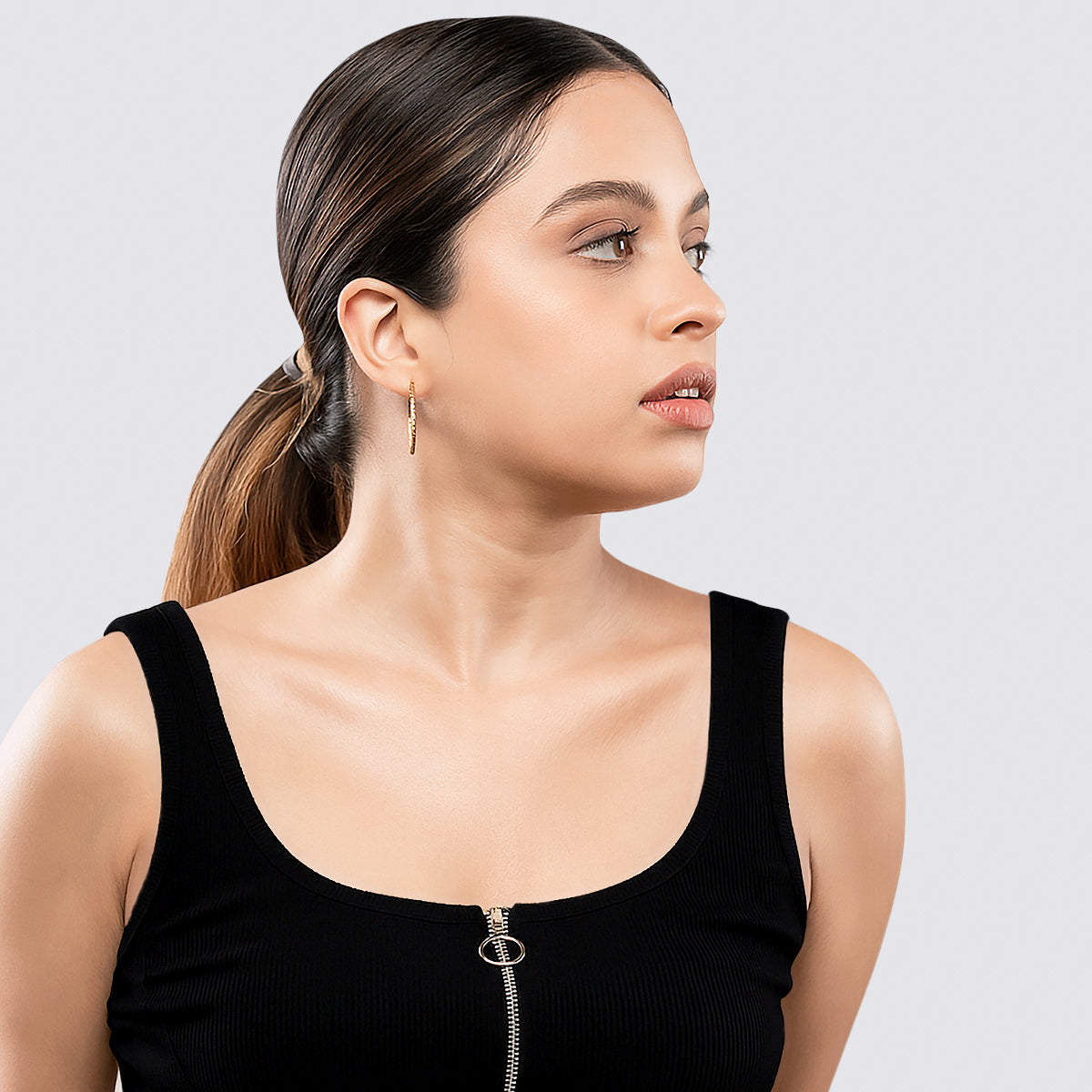 Sterling Silver Large Thin Hoop Earrings