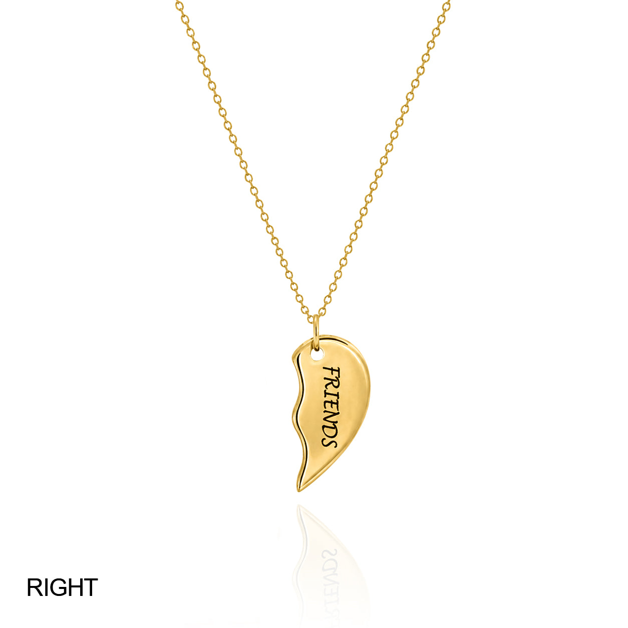 Split Heart Necklace Set – Personalized Couple or Best Friend Jewelry