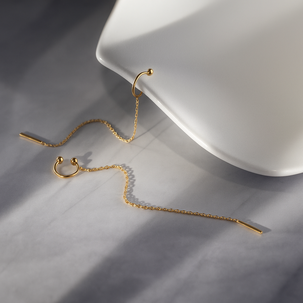 Ear Cuff Chain Earrings