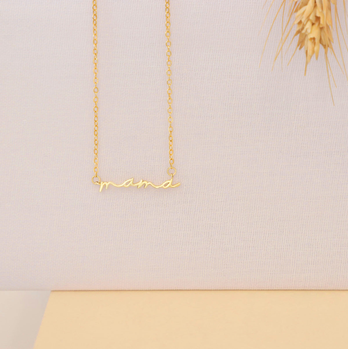 Mama Necklace – Minimalist Script Necklace for Moms
