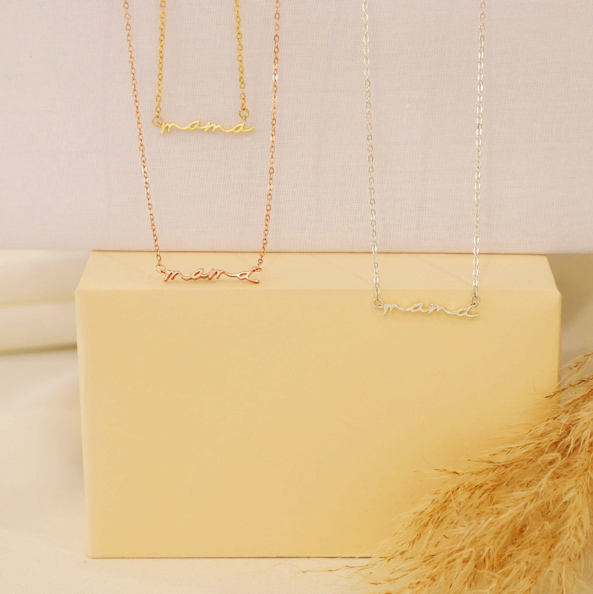Mama Necklace – Minimalist Script Necklace for Moms