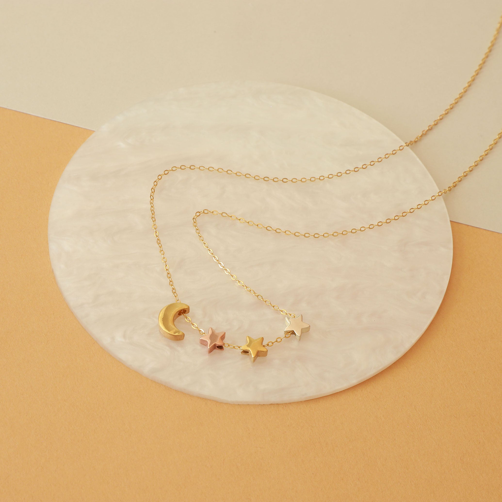 Crescent Moon & Star Necklace – Sterling Silver Gift for Her, Minimalist Celestial Jewelry