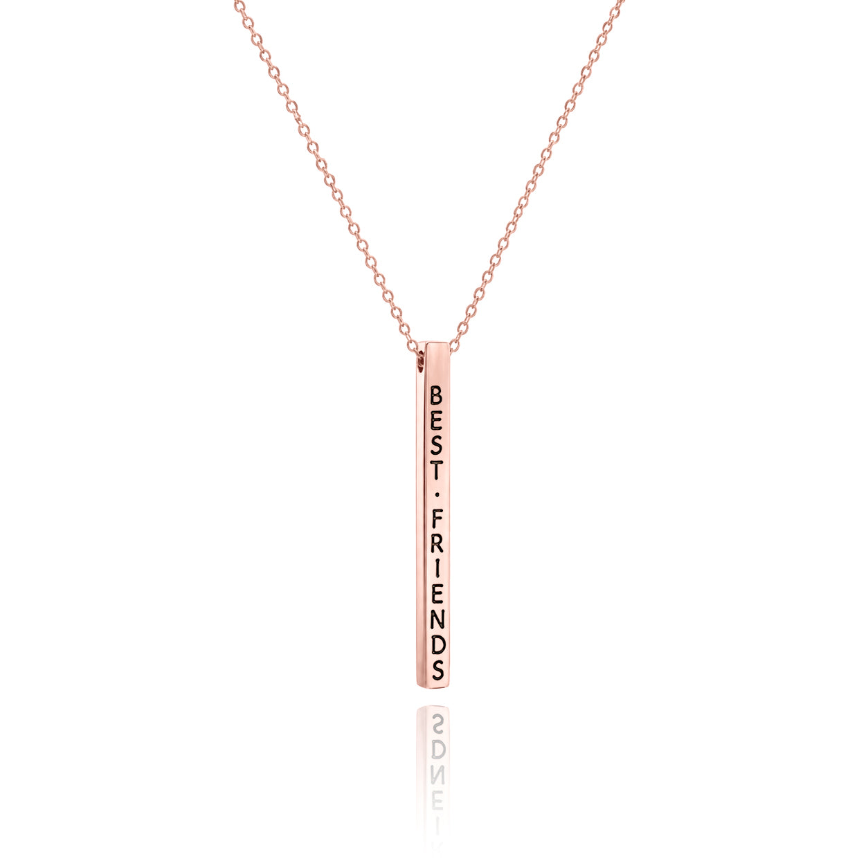 4-Sided Bar Necklace-Vertical Bar Necklace
