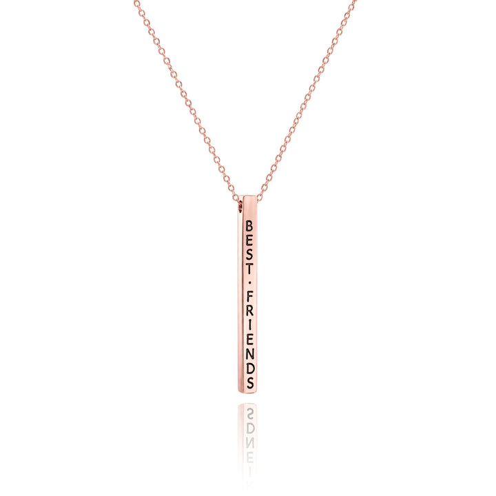 4-Sided Bar Necklace-Vertical Bar Necklace