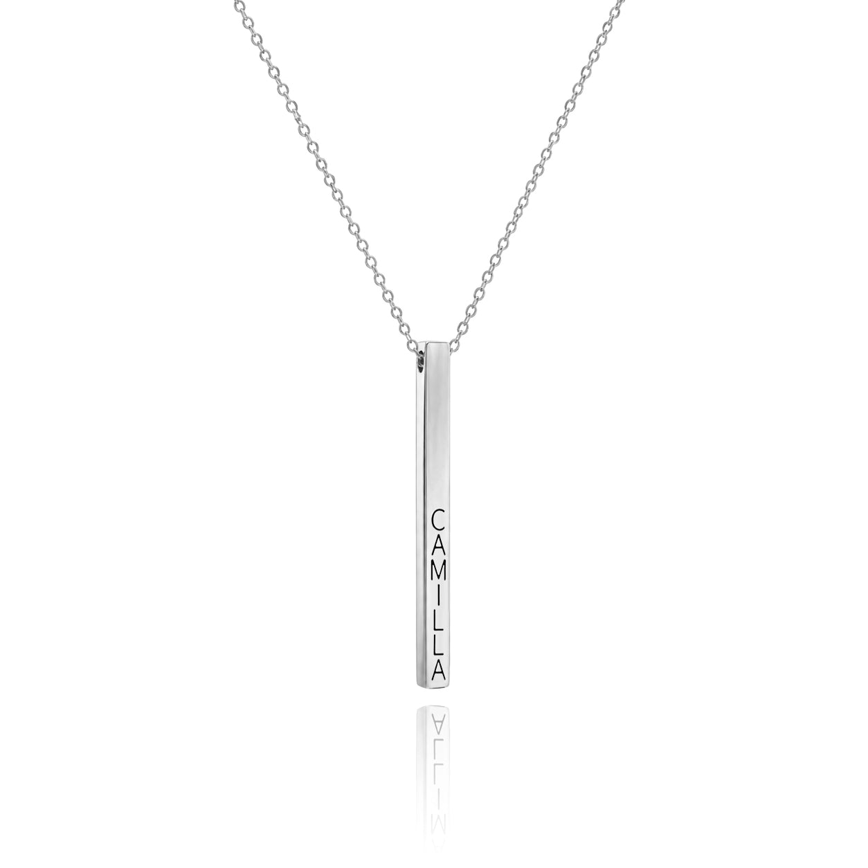 4-Sided Bar Necklace-Vertical Bar Necklace