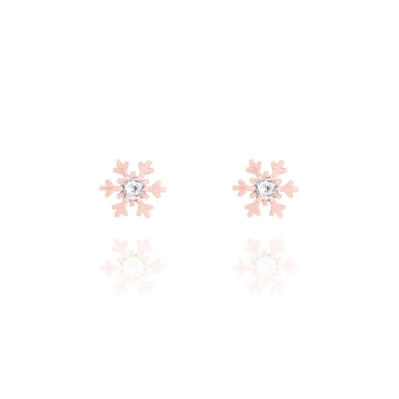 Sterling Silver Snowflake Stud Earrings- S084