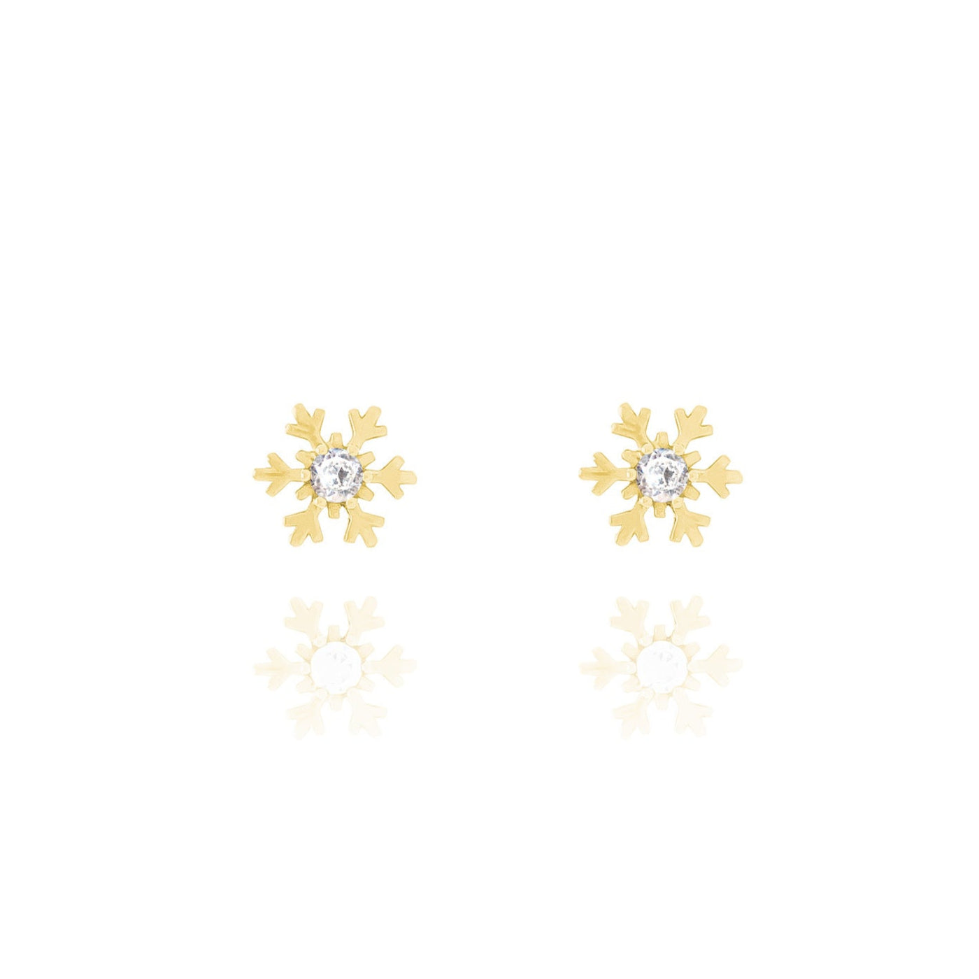 Sterling Silver Snowflake Stud Earrings- S084