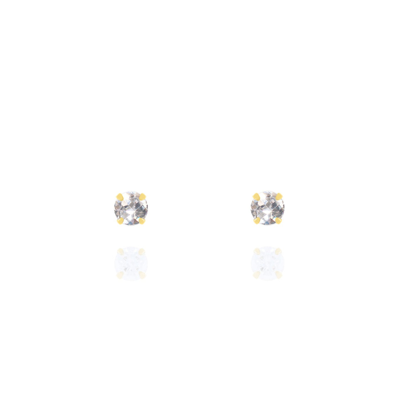 Tiny CZ Diamond Stud Earrings- S139