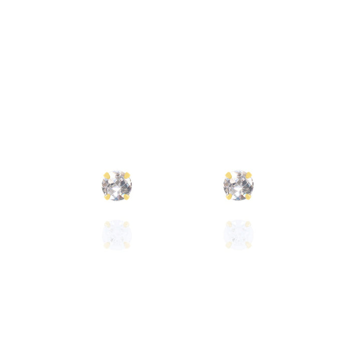 Tiny CZ Diamond Stud Earrings- S139