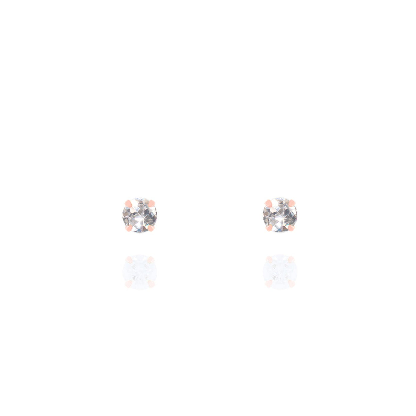 Tiny CZ Diamond Stud Earrings- S139