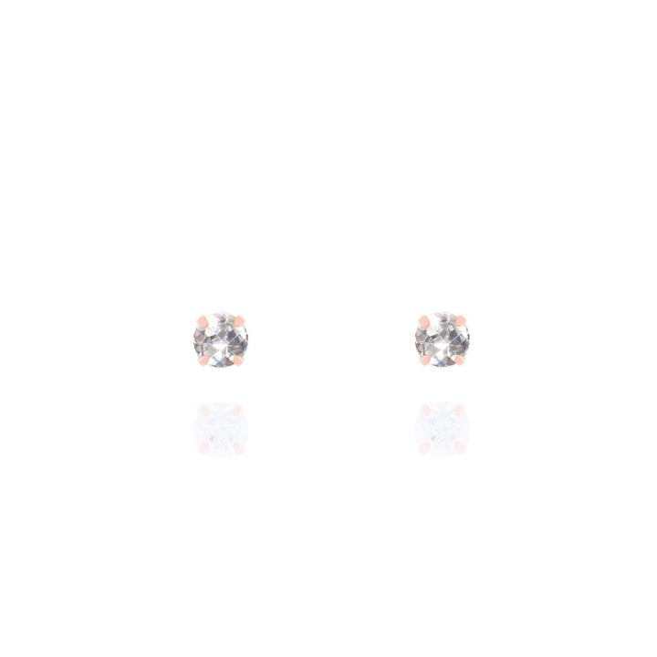 Tiny CZ Diamond Stud Earrings- S139