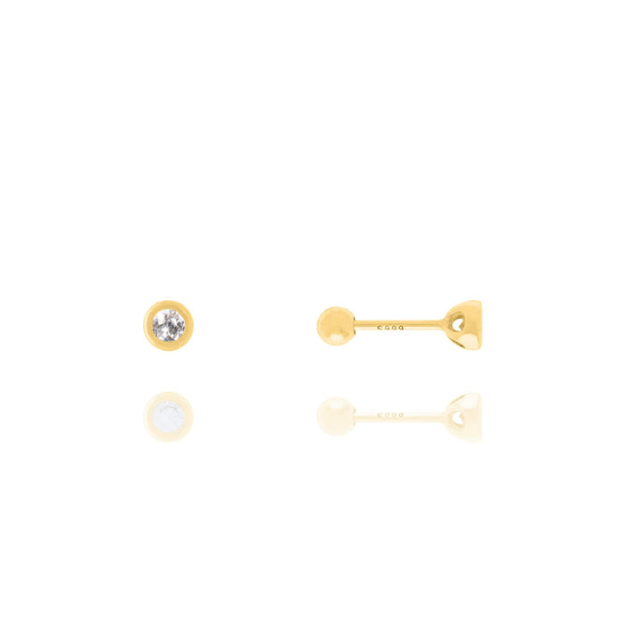 Crystal Accent Stud Earrings- S141