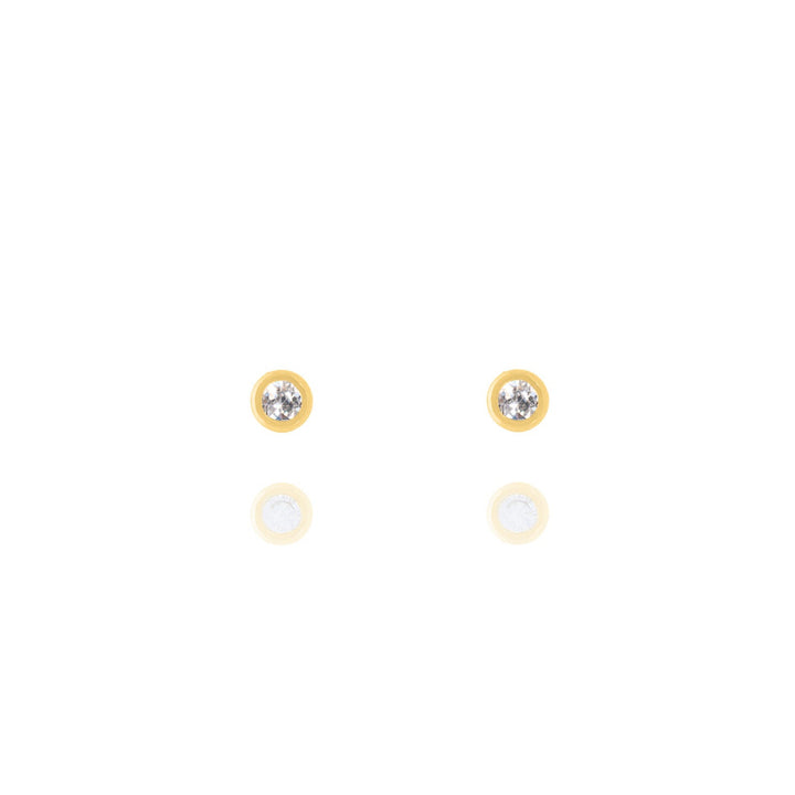 Crystal Accent Stud Earrings- S141