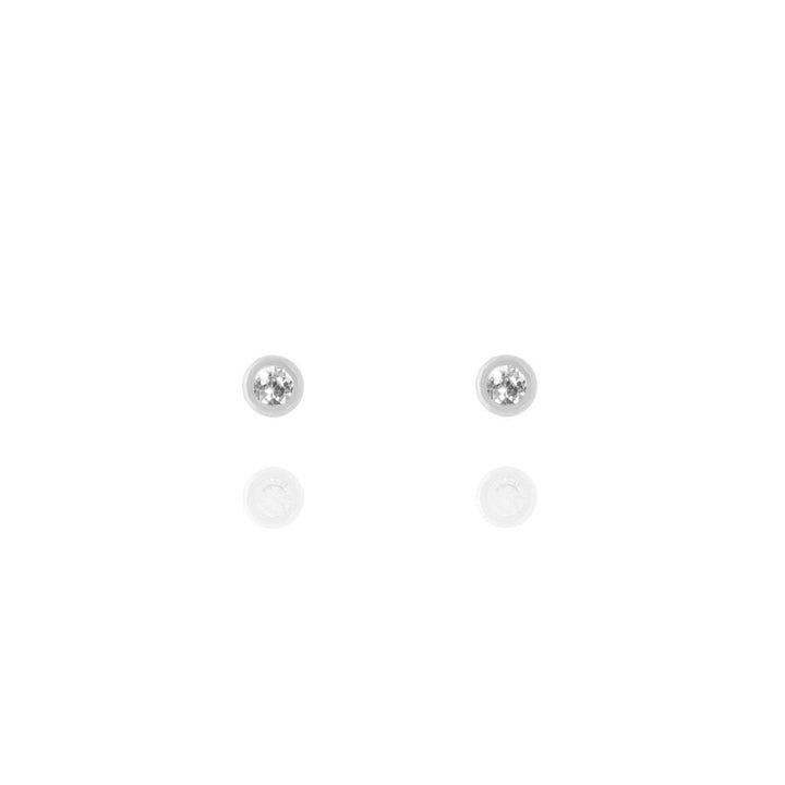 Crystal Accent Stud Earrings- S141