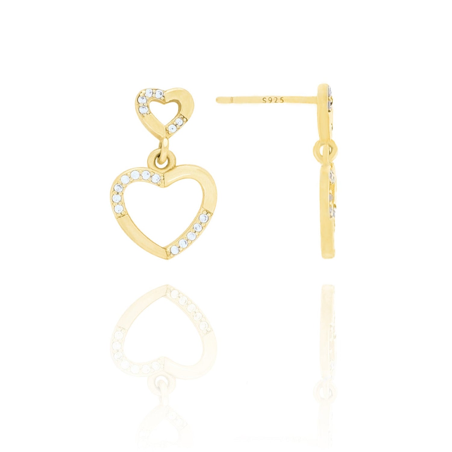 Minimalist Heart Stud Earrings- S009