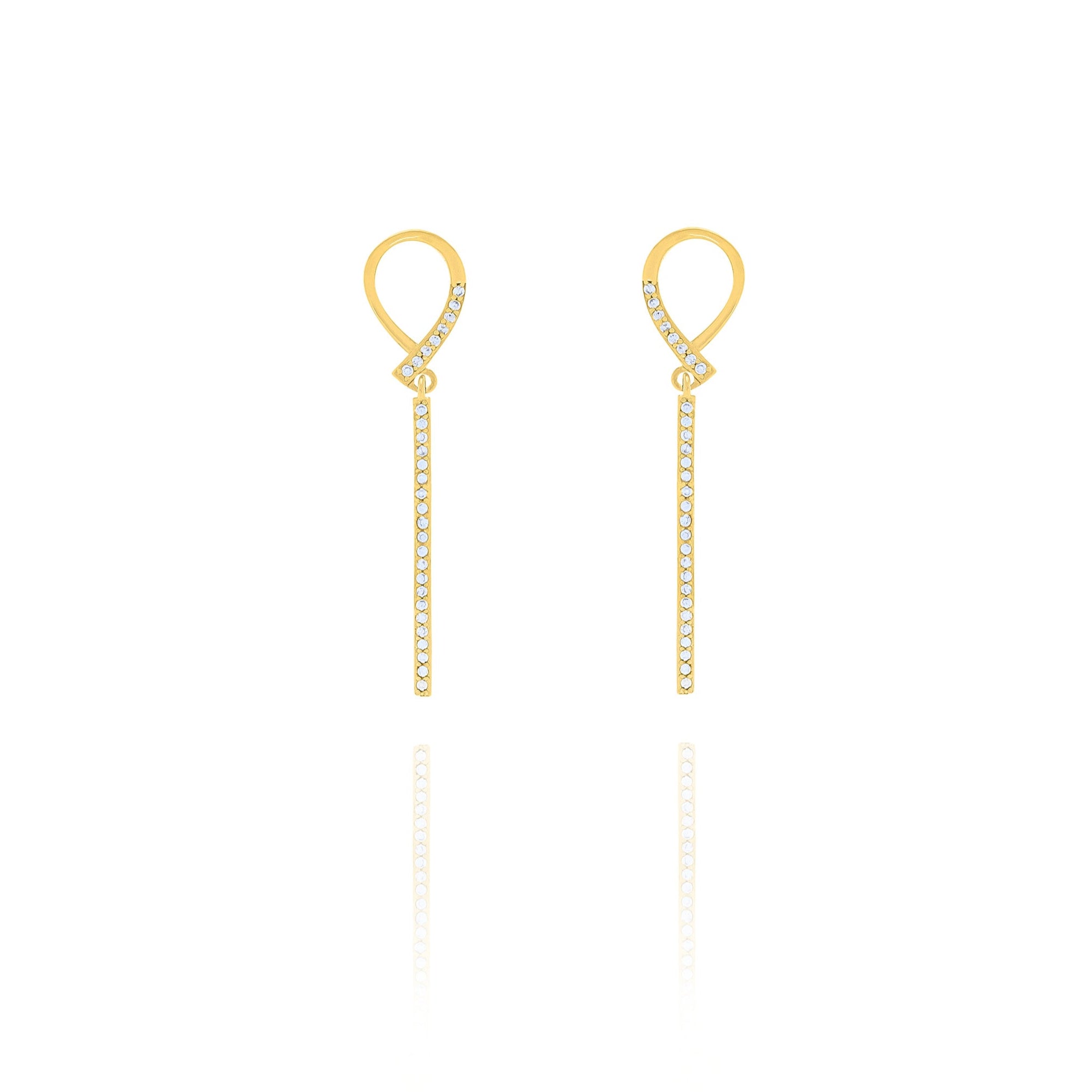Dainty Diamond Drop Earrings- S029