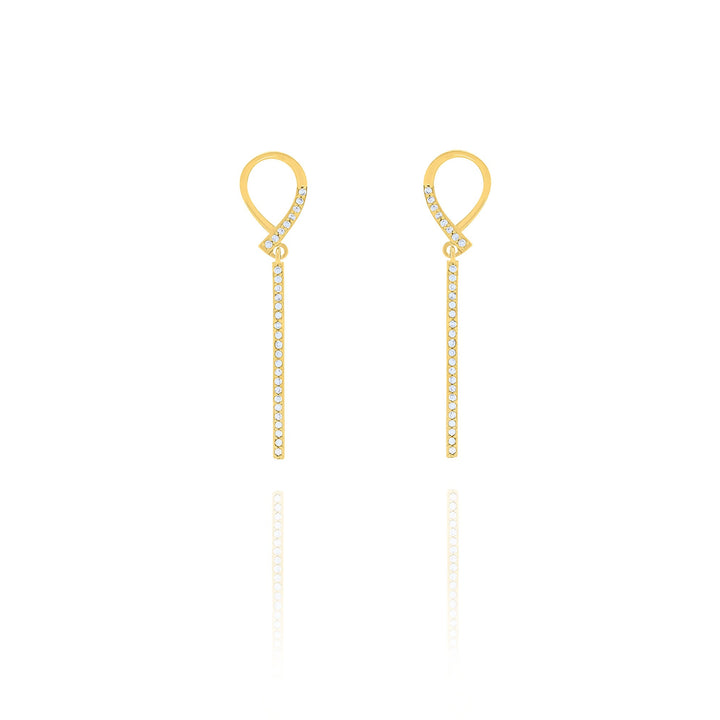 Dainty Diamond Drop Earrings- S029