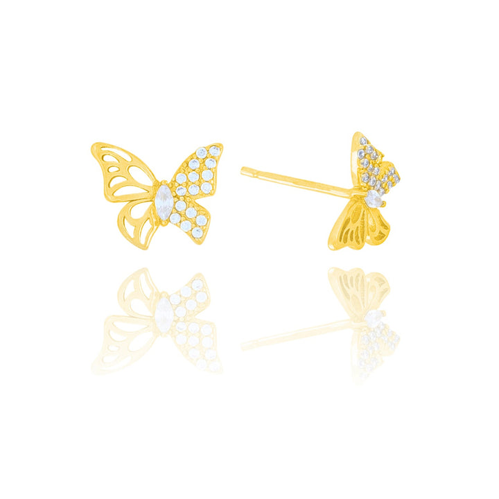 CZ Fashionable  Butterfly Earrings- S038