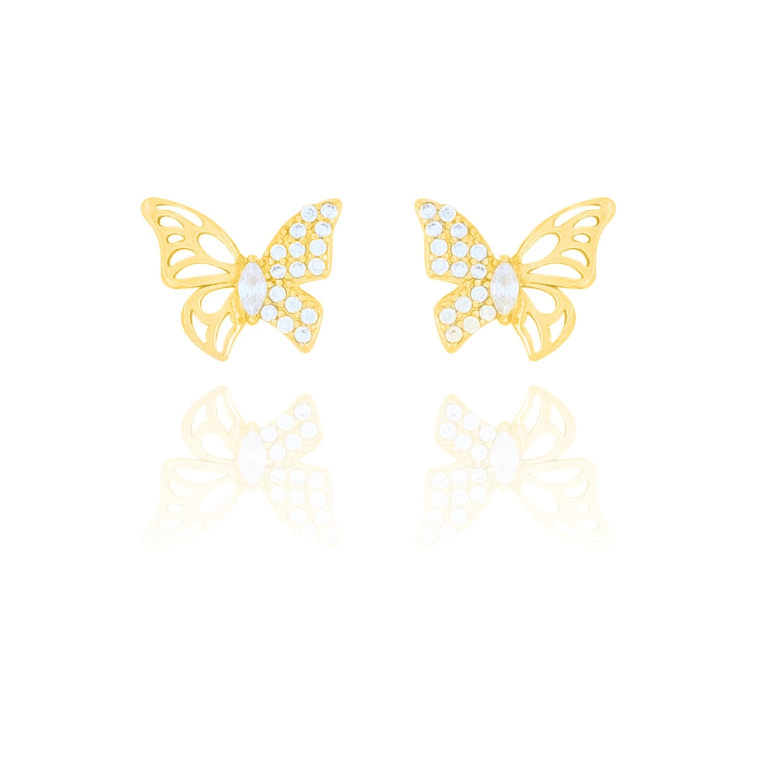 CZ Fashionable  Butterfly Earrings- S038