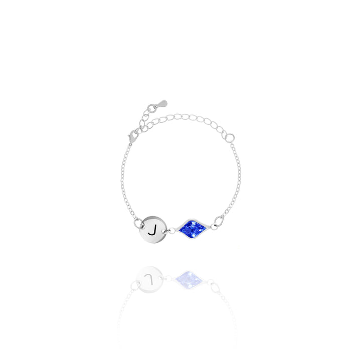 Custom Birthstone Disc Bracelet – Personalized Jewelry for Her