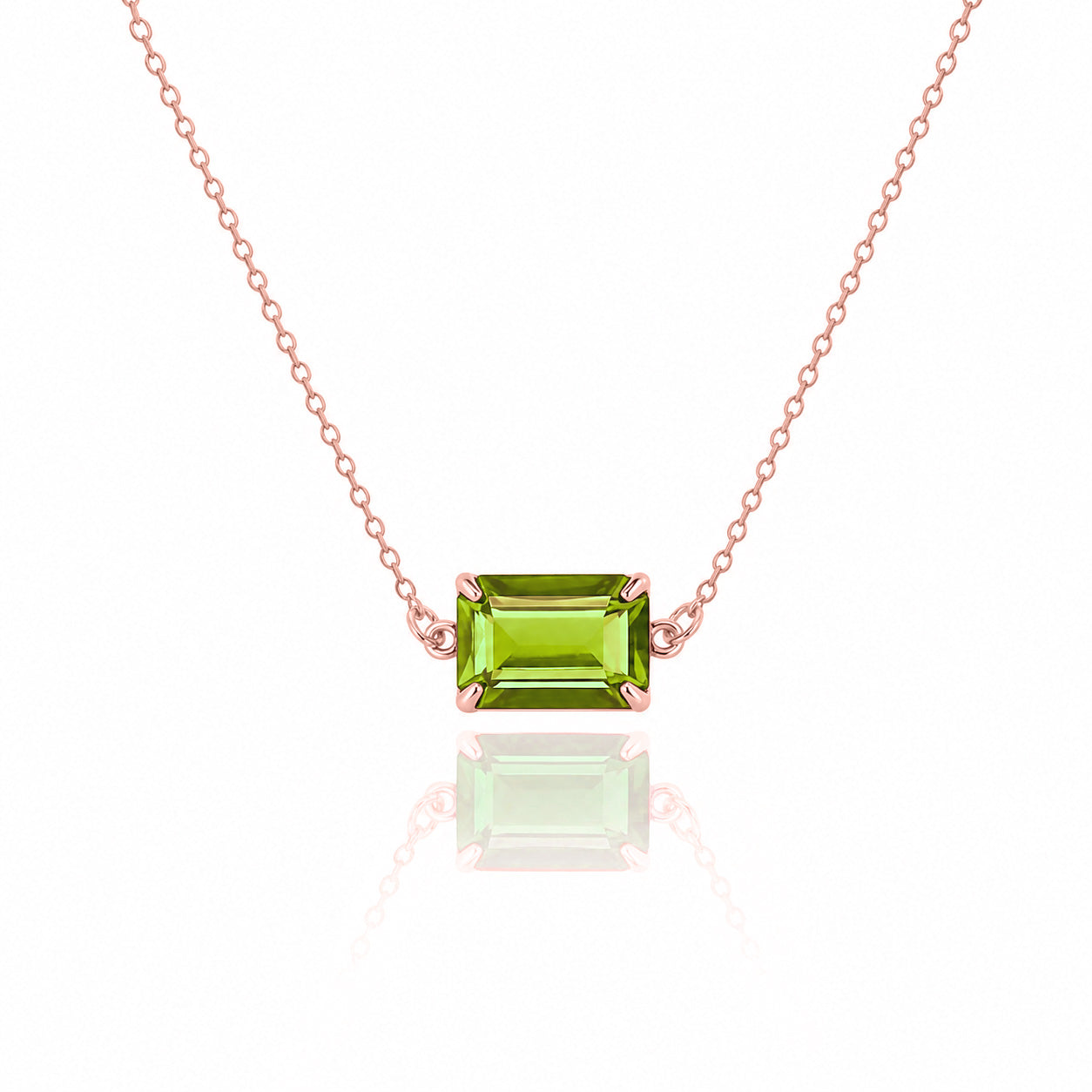 Chunky Birthstone Pendant Necklace – Personalized Stone
