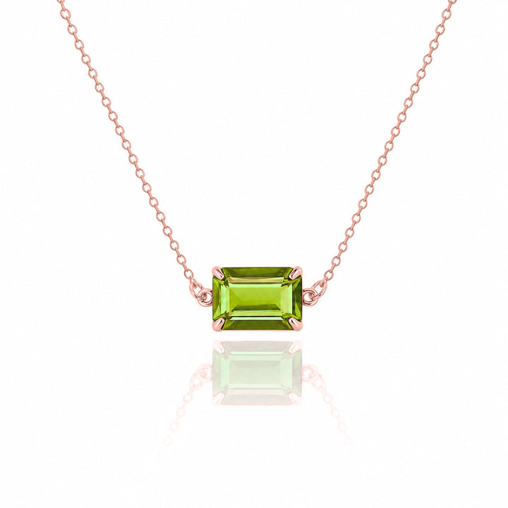 Chunky Birthstone Pendant Necklace – Personalized Stone