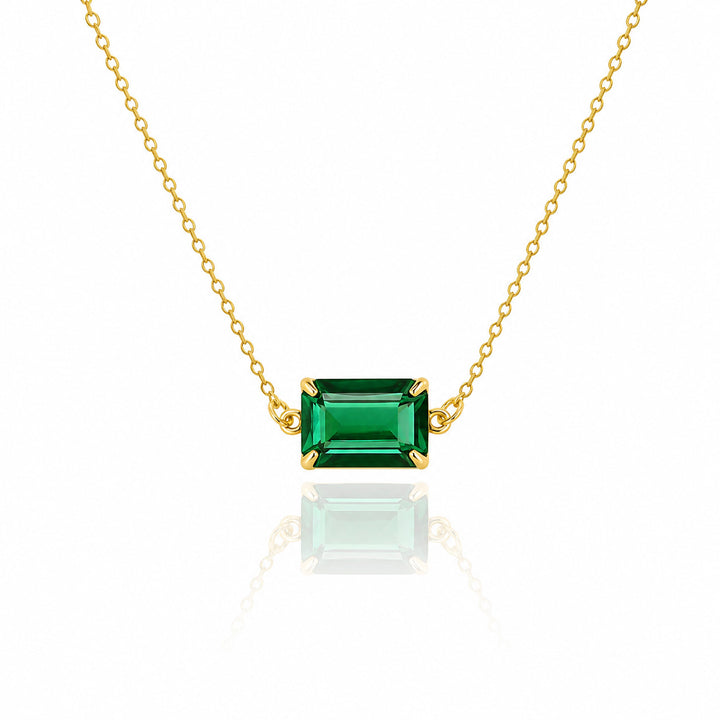 Chunky Birthstone Pendant Necklace – Personalized Stone