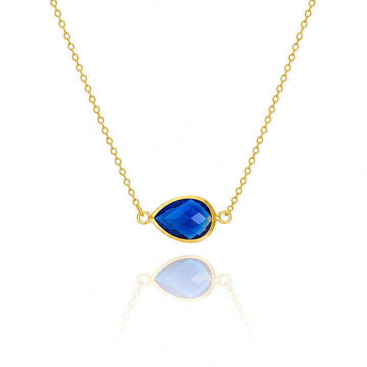 Birthstone Pendant Necklace – Chunky Minimalist Charm