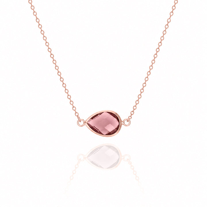 Birthstone Pendant Necklace – Chunky Minimalist Charm