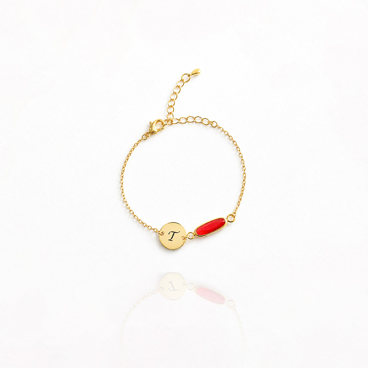 Birthstone Initial Bracelet
