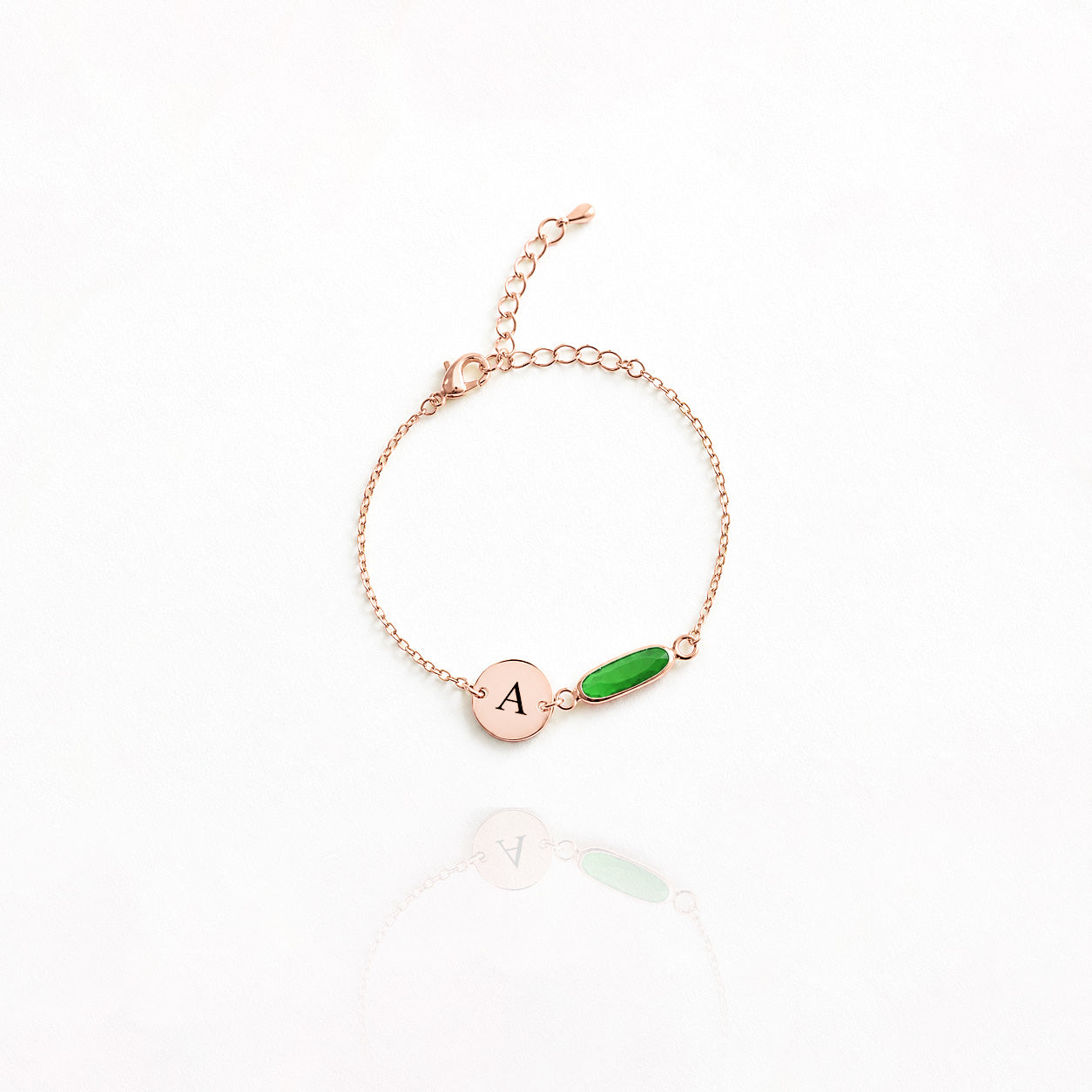 Birthstone Initial Bracelet