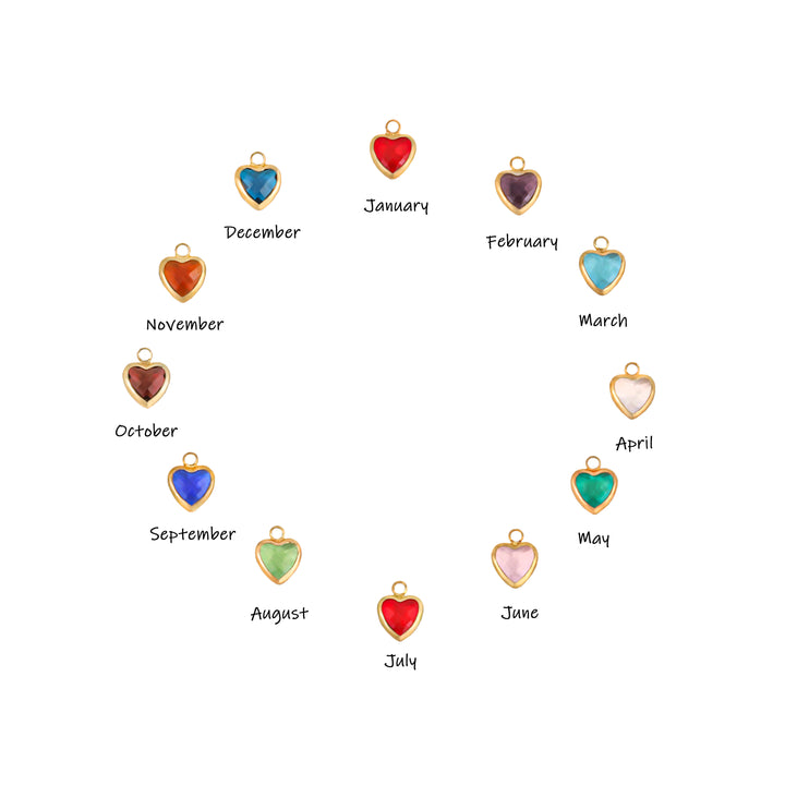 Birthstone & Initial Disc Charm Bracelet