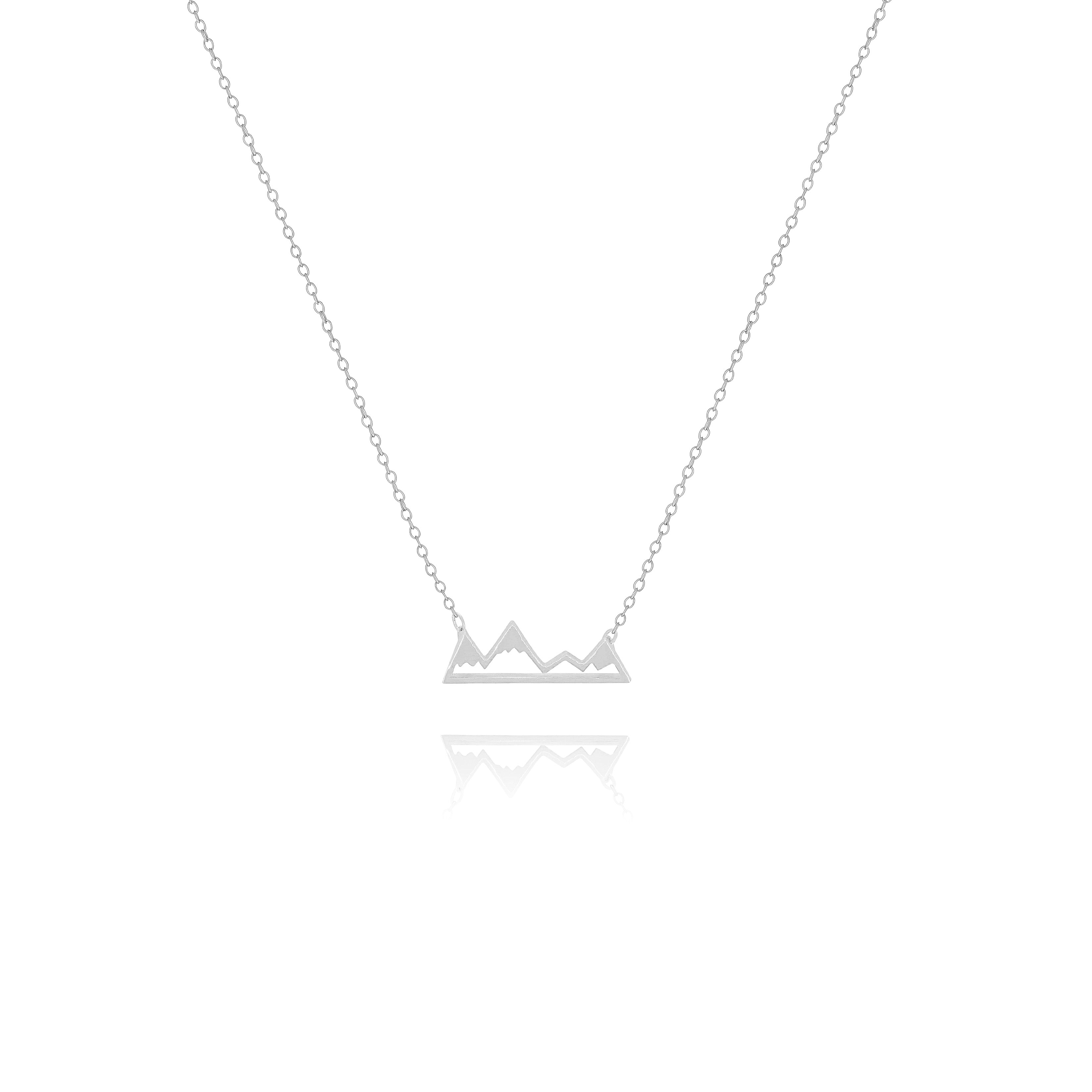 Minimalist Mountain Charm Necklace