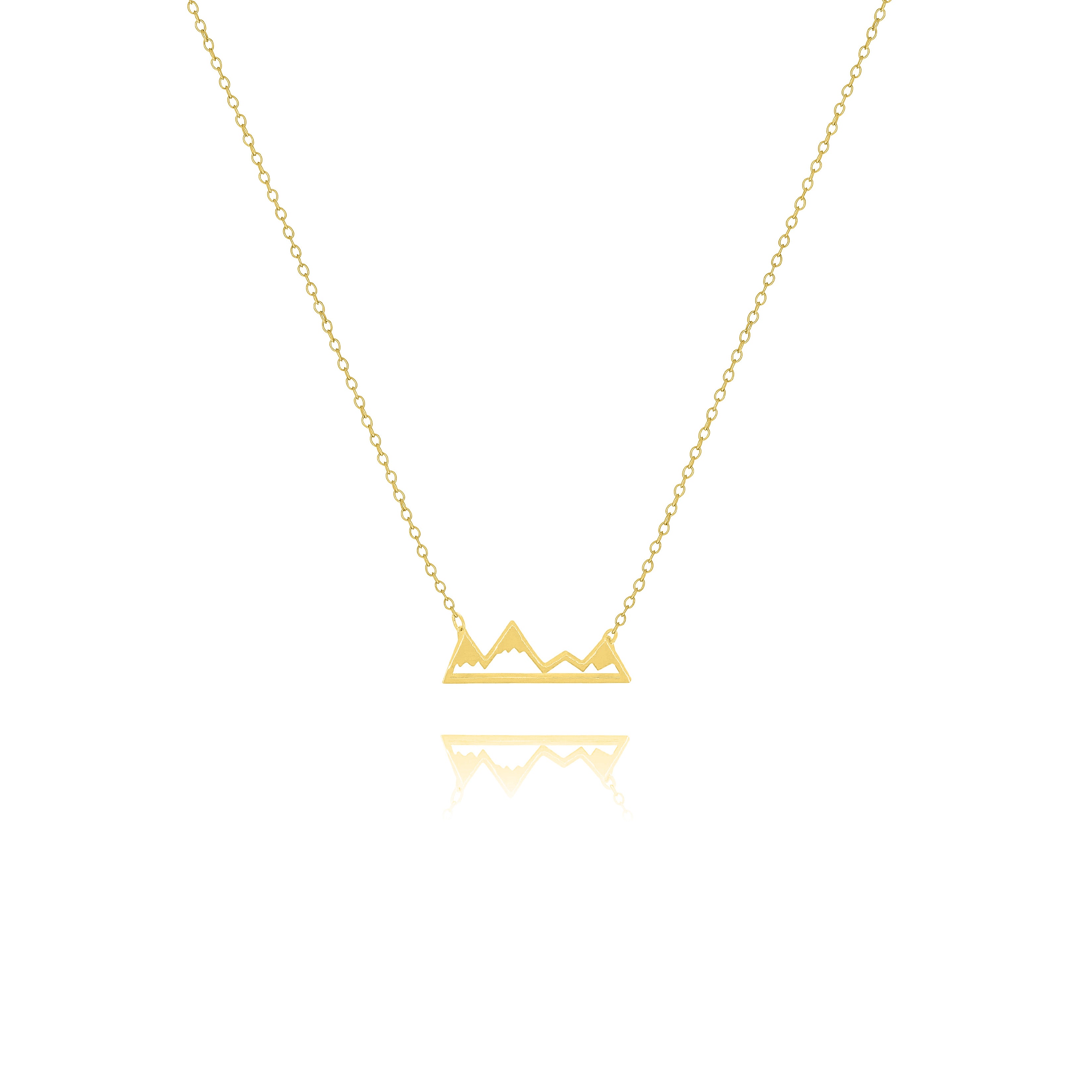 Minimalist Mountain Charm Necklace