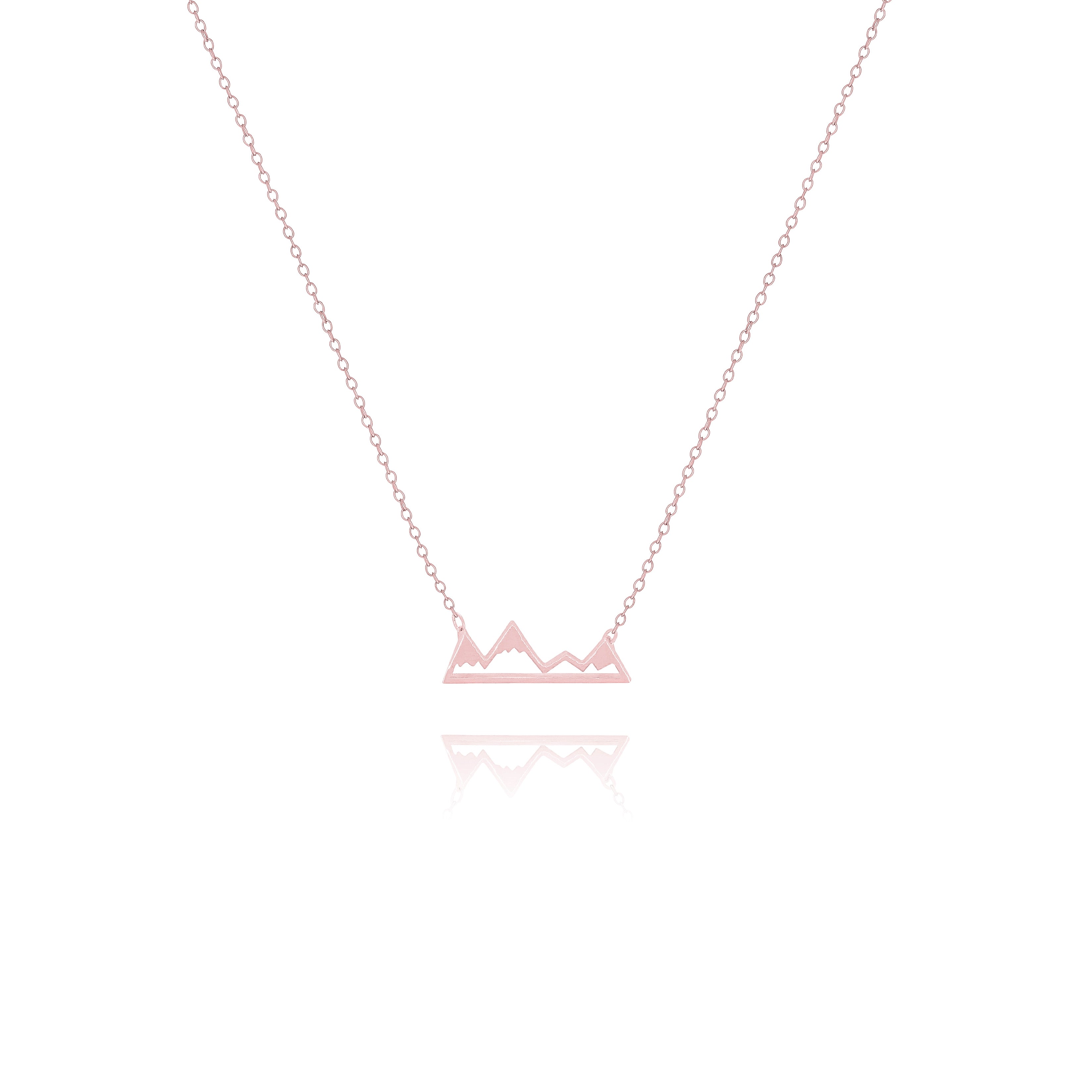 Minimalist Mountain Charm Necklace