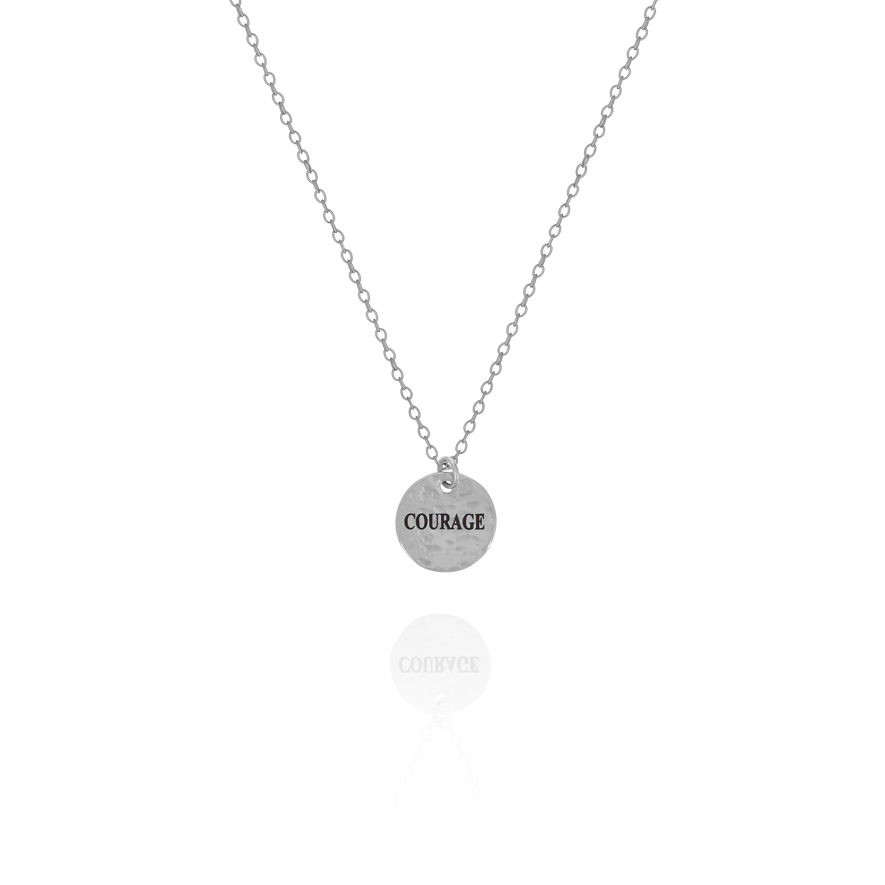 Personalized Hammered Disc Necklace – Custom Initial