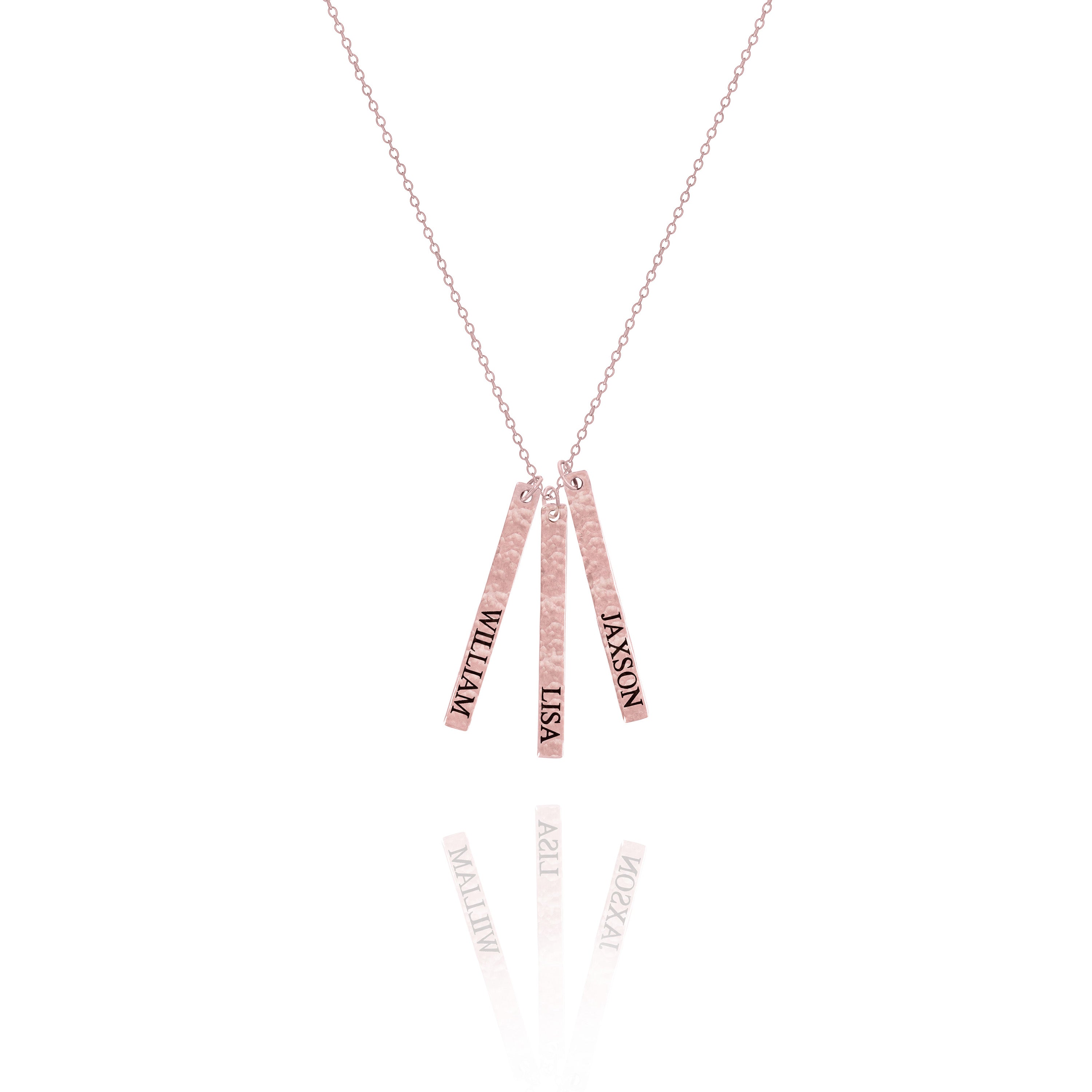 Personalized Hammered Bar Necklace