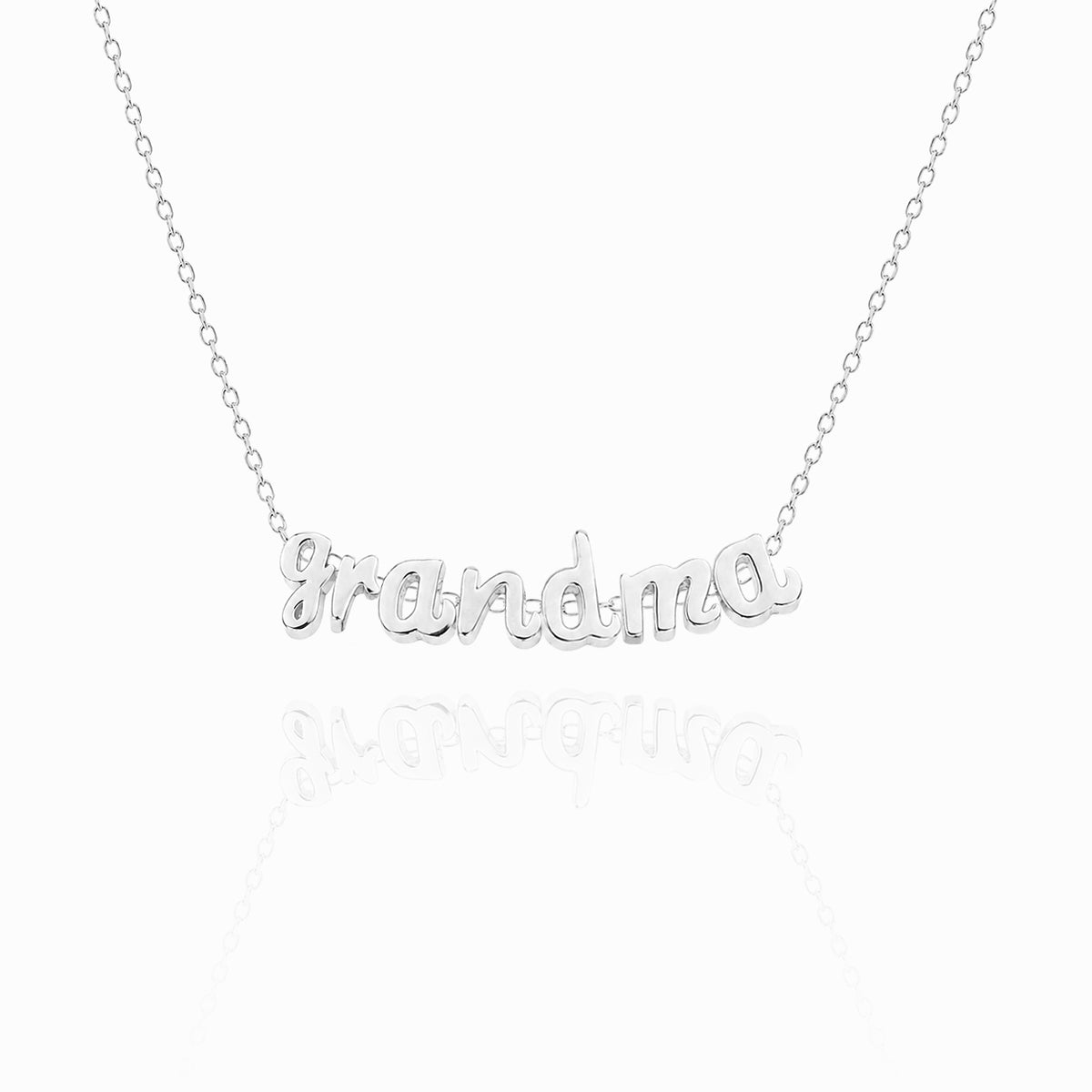Cursive Initial Necklace .925 Sterling Silver