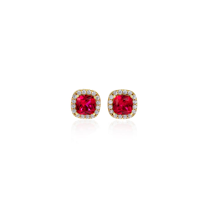 Square Birthstone Stud Earrings- ER8
