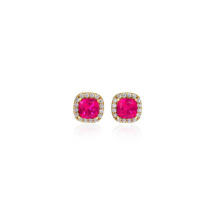 Square Birthstone Stud Earrings- ER8