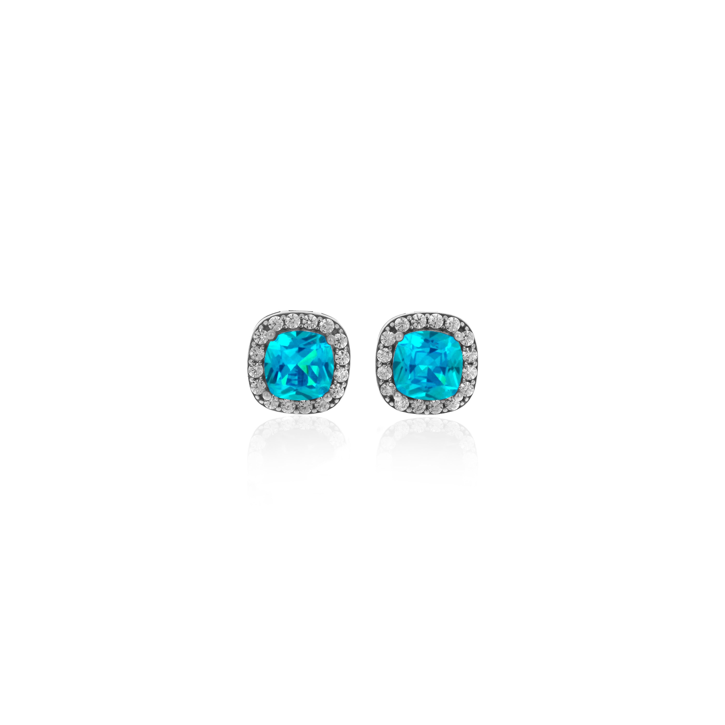 Square Birthstone Stud Earrings- ER8