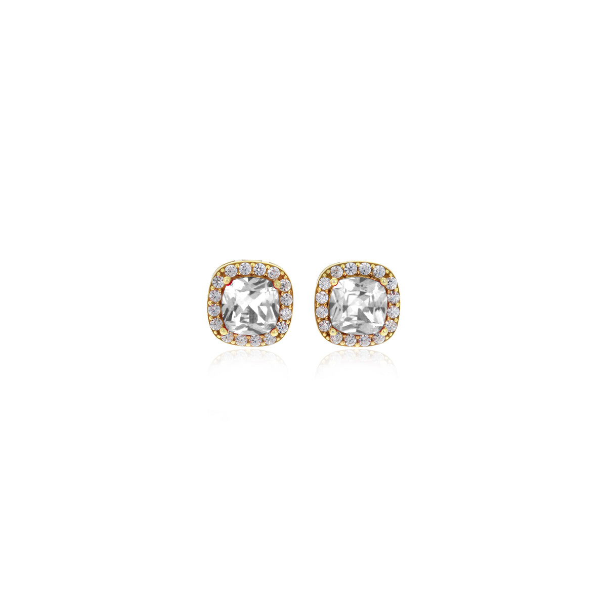 Sterling Silver Square Birthstone Stud Earrings