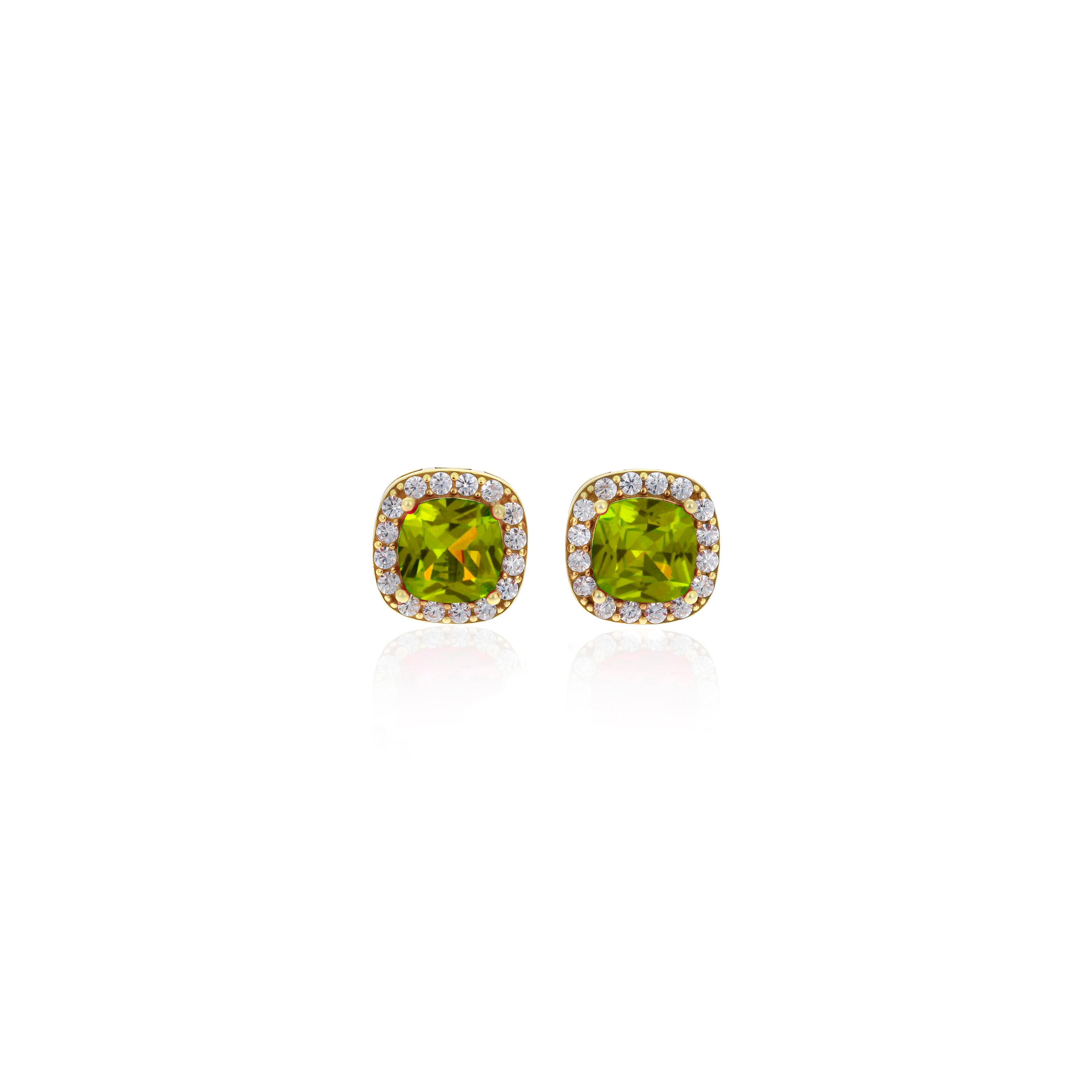 Square Birthstone Stud Earrings- ER8