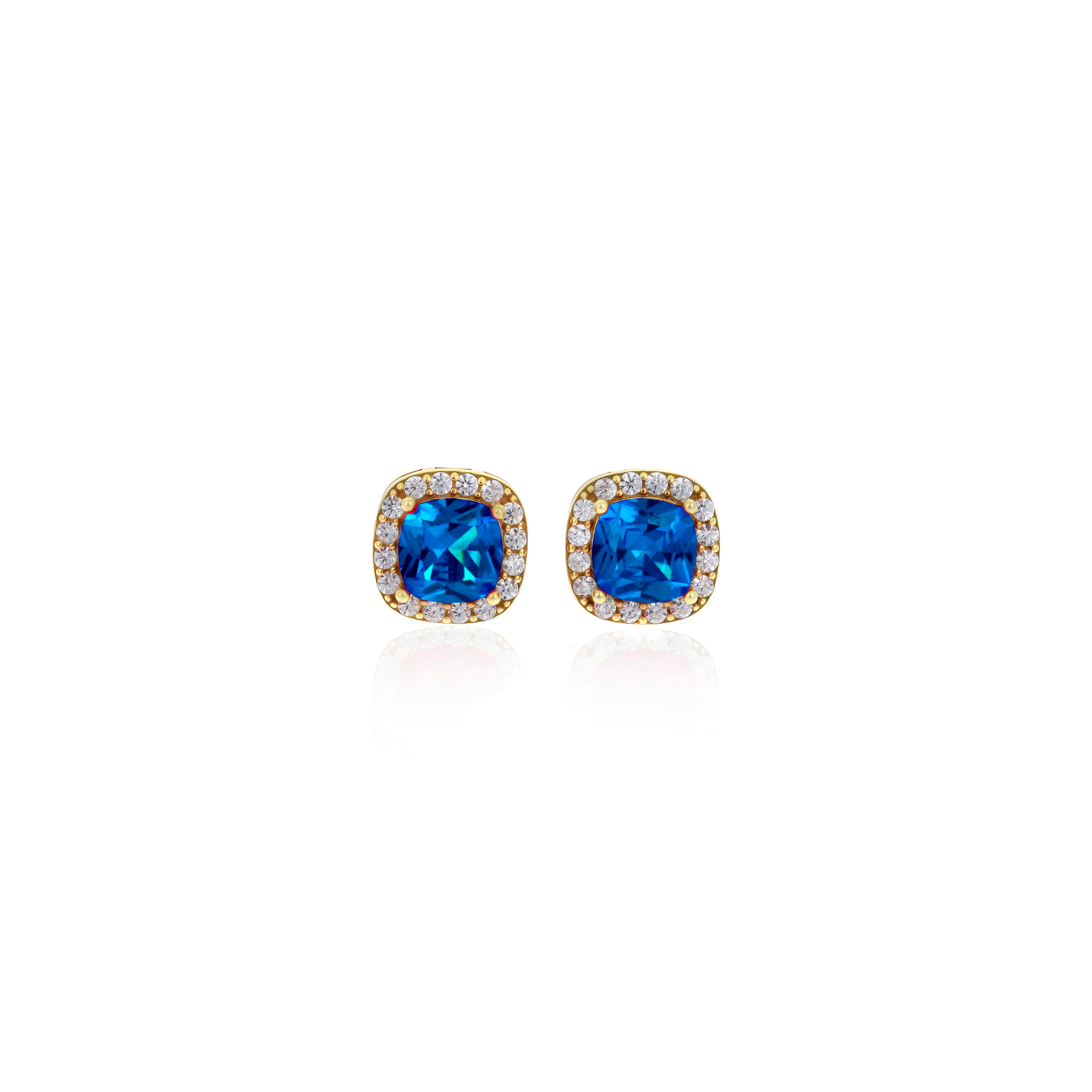 Square Birthstone Stud Earrings- ER8