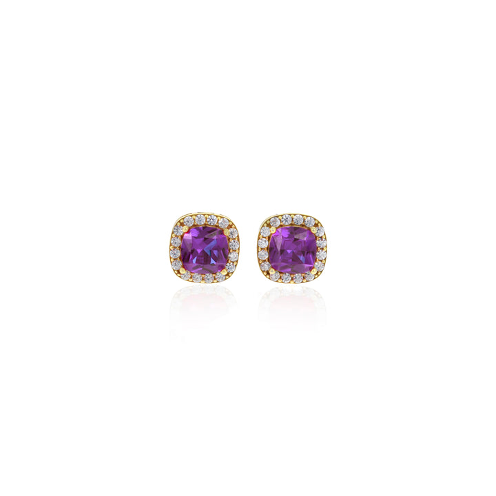 Square Birthstone Stud Earrings- ER8