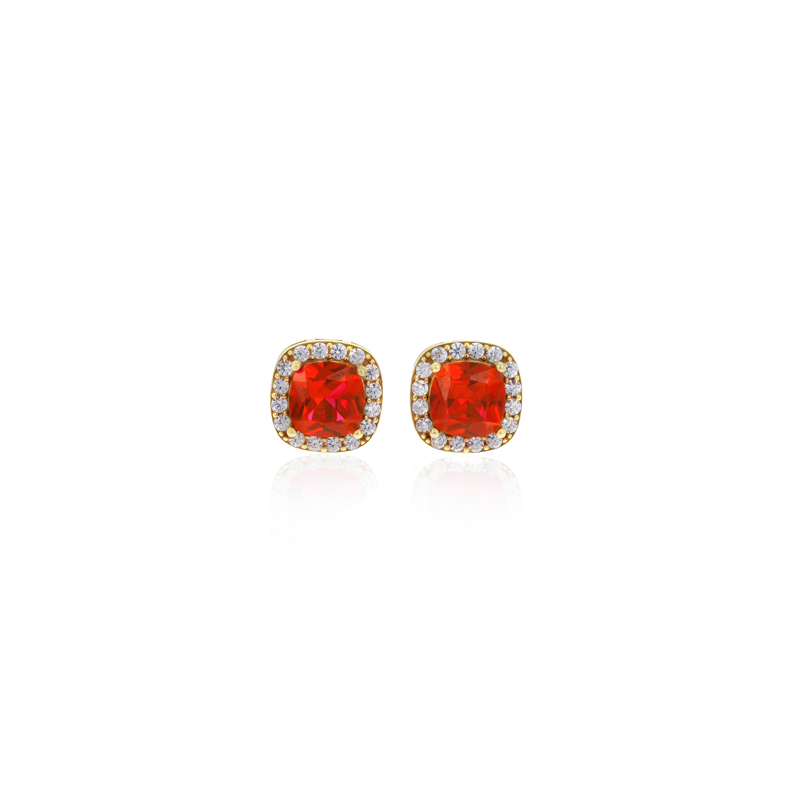 Square Birthstone Stud Earrings- ER8