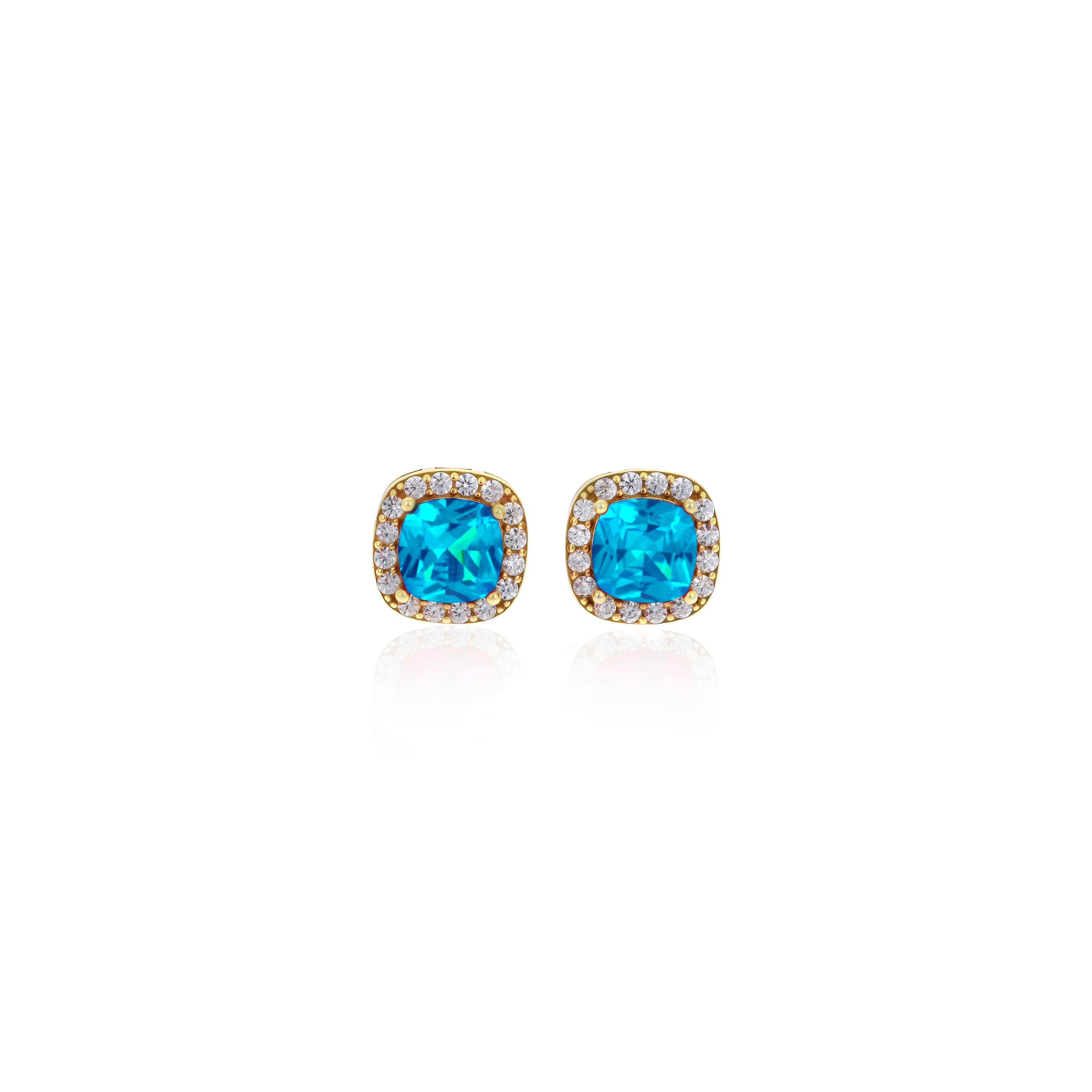 Square Birthstone Stud Earrings- ER8