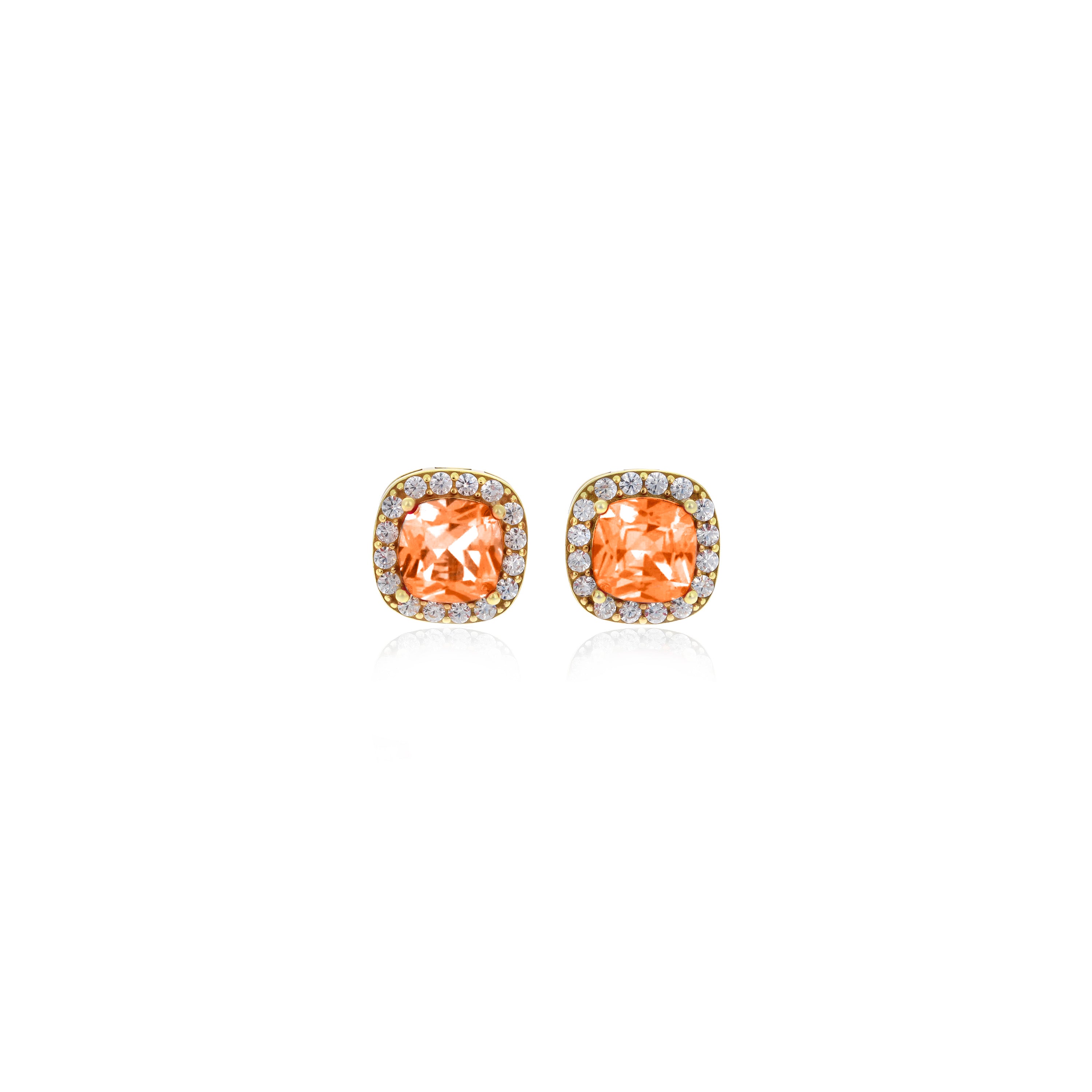 Square Birthstone Stud Earrings- ER8