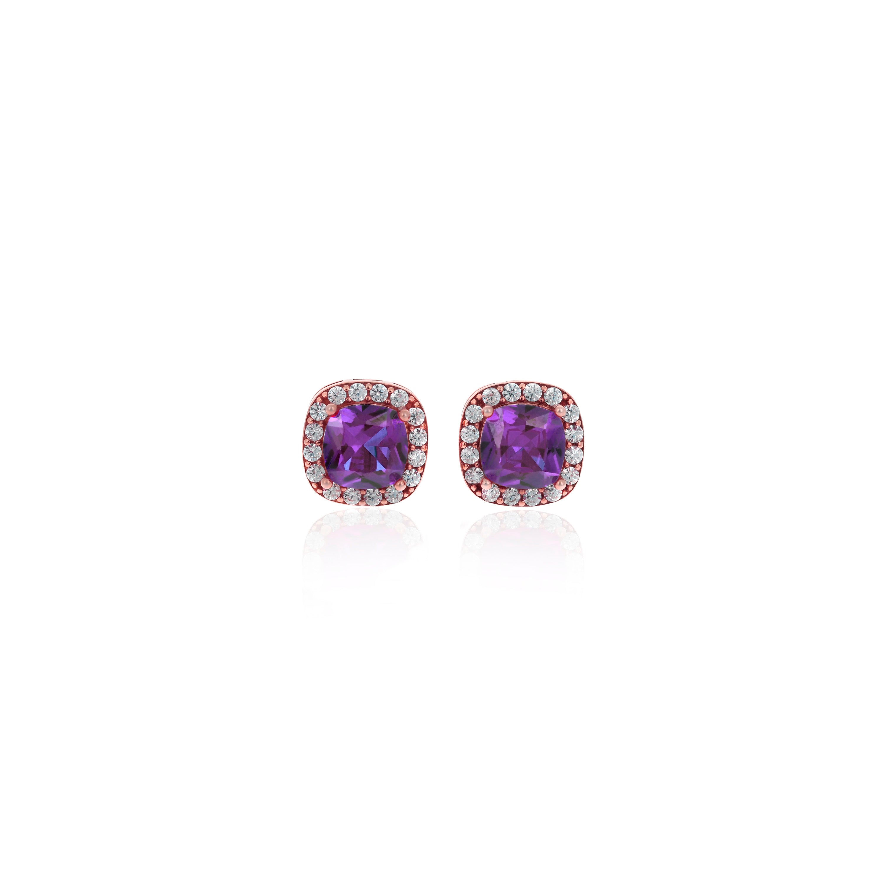 Square Birthstone Stud Earrings- ER8